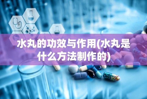 水丸的功效与作用(水丸是什么方法制作的)