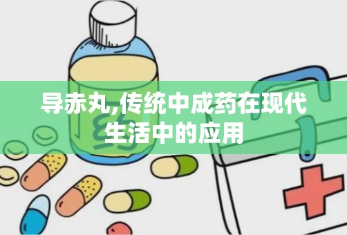 导赤丸,传统中成药在现代生活中的应用